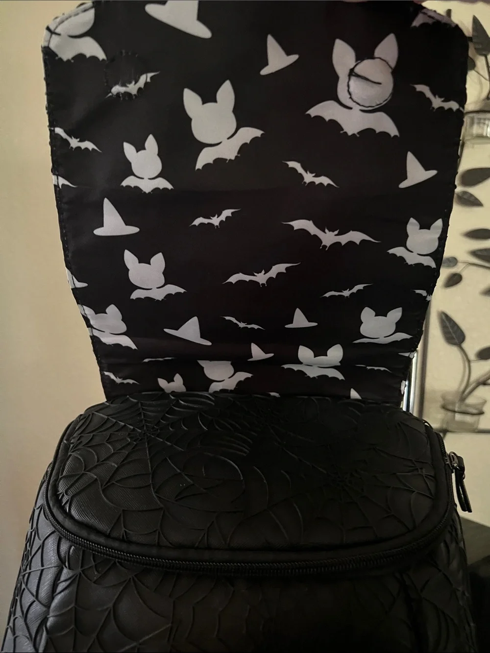 Mumsterville Black Spiderweb Embossed Backpack – Contemporary Urban Style - Picture 10 of 13